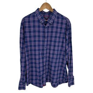 Untuckit Mens Plaid Button-Down Long Sleeve Casual Fit Shirt Size XXL